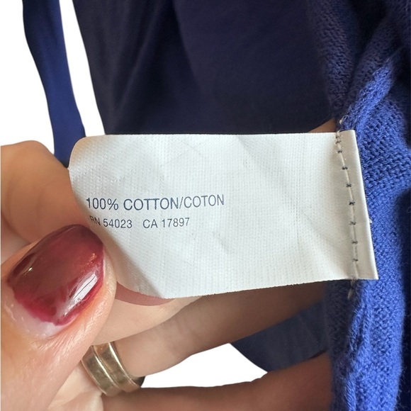 Gap Blue Purple V-neck Button Up Small Lightweight Cardigan NWT - Picture 4 of 4